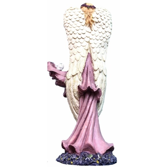 Vintage Angel 7.25” Figurine Birdhouse Birds Tabletop Decorative - Picture 2 of 3
